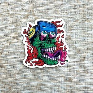 Skater Gross Grunge Horror Funky Single Decor Art Sticker